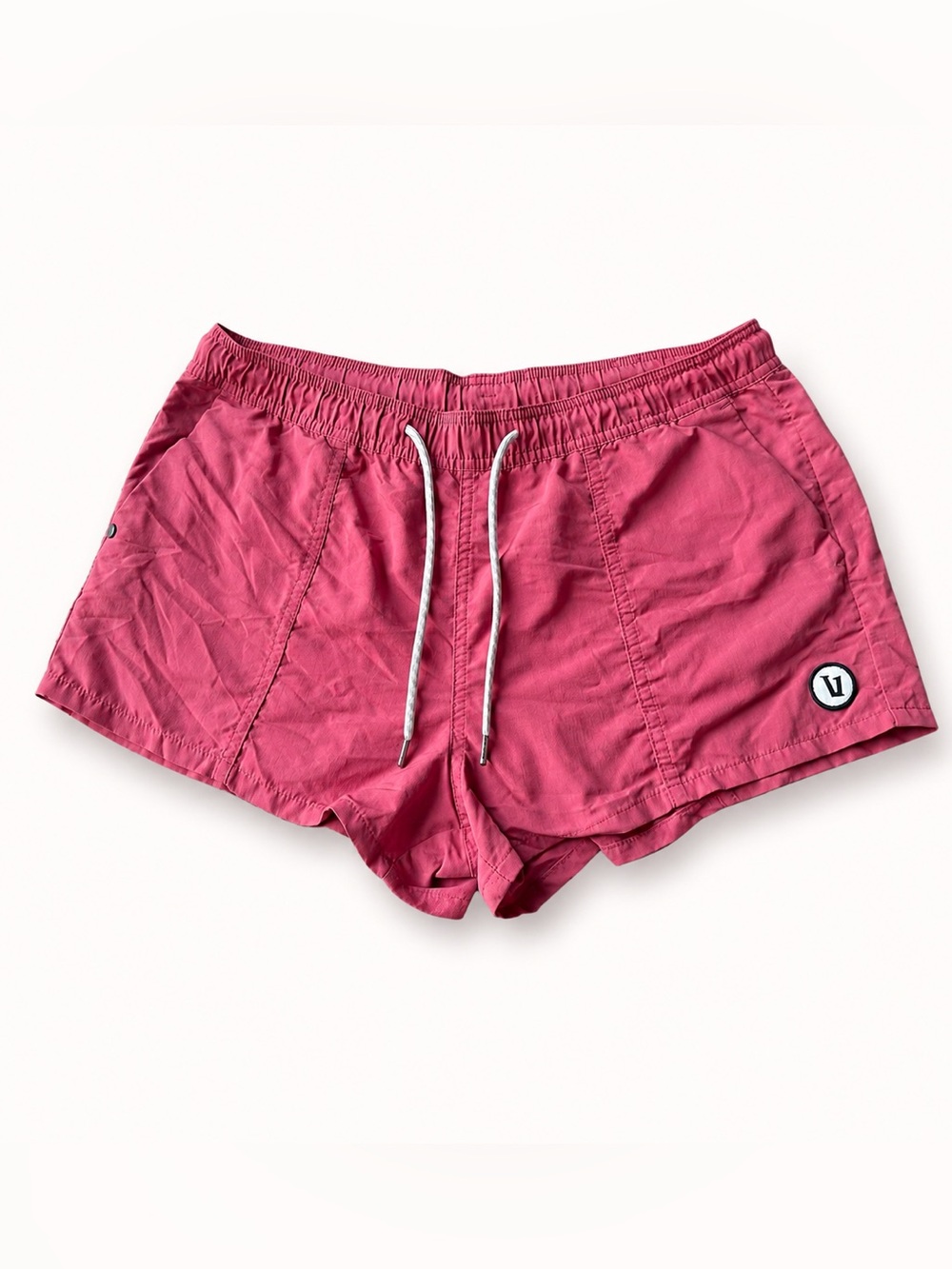 Vuori Rose Pink Athletic Drawstring Shorts